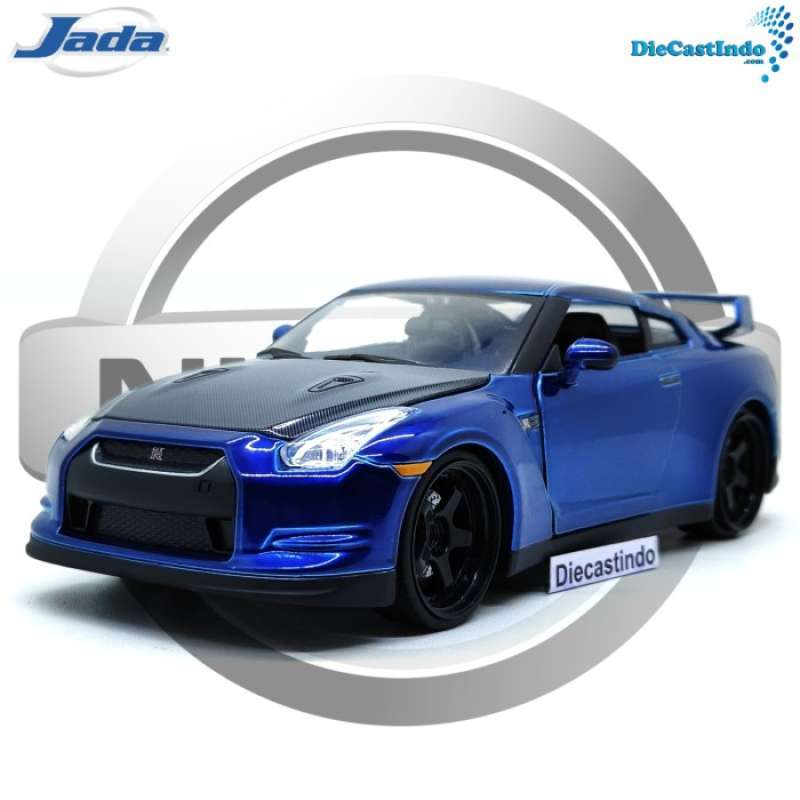 Promo Jada Brian's Nissan Gt-r (r35), Skala 1:24 - Biru Diskon 23% Di ...