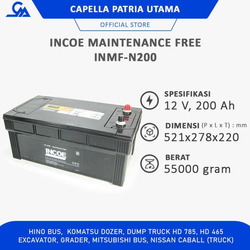 Jual AKI ASTRA INCOE INMF-N200 HINO BUS KOMATSU DOZER DUMP TRUCK HD 785
