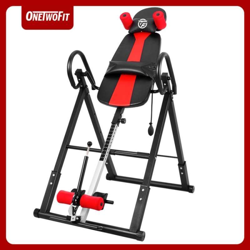 Promo Onetwofit Heavy Duty Folding Inversion Table Therapy Stretching ...