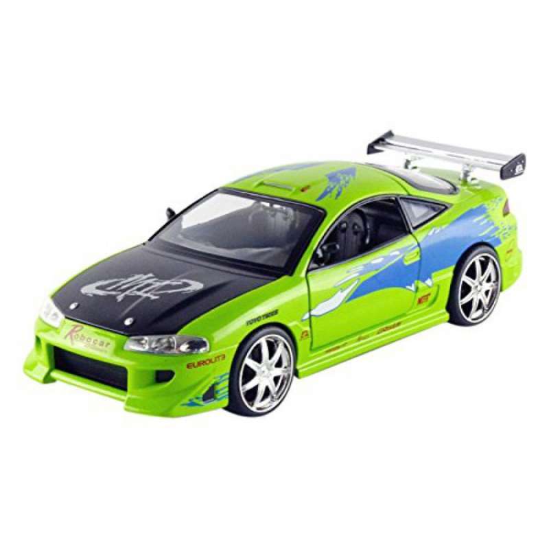 Modèle Réduit Fast & Furious Mitsubishi Eclipse 1995 1/24 - Rouge, Moulé Sous Pression - Neuf
