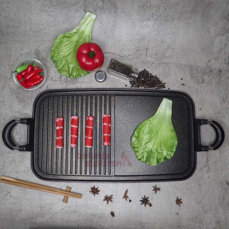 Promo Multi Grill Bbq 2 Fungsi Carin Multi Grill Pan Diskon 23 di