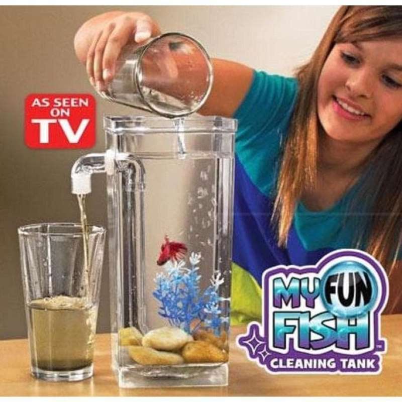 Promo Mini Aquarium My Fun Fish Self Cleaning Tank Betta Cupang Ikan