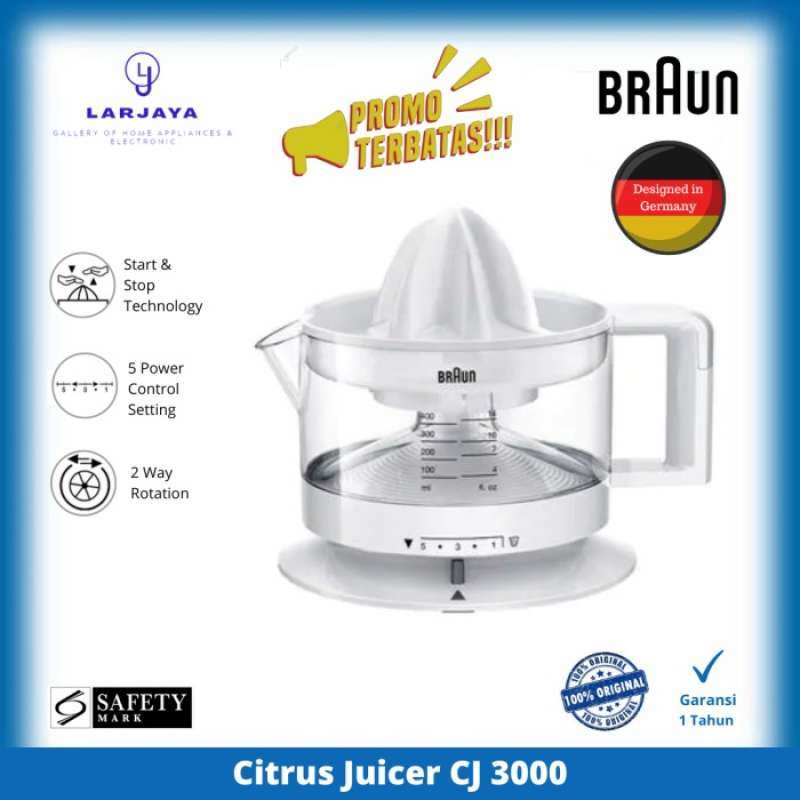 Promo Braun Citrus Juicer Cj3000 Perasan Jus Jeruk Listrik Braun