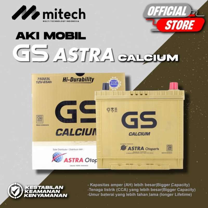 Jual AKI MOBIL KIA All New Rio GS ASTRA Calcium 55D23L / 75D23L 12V