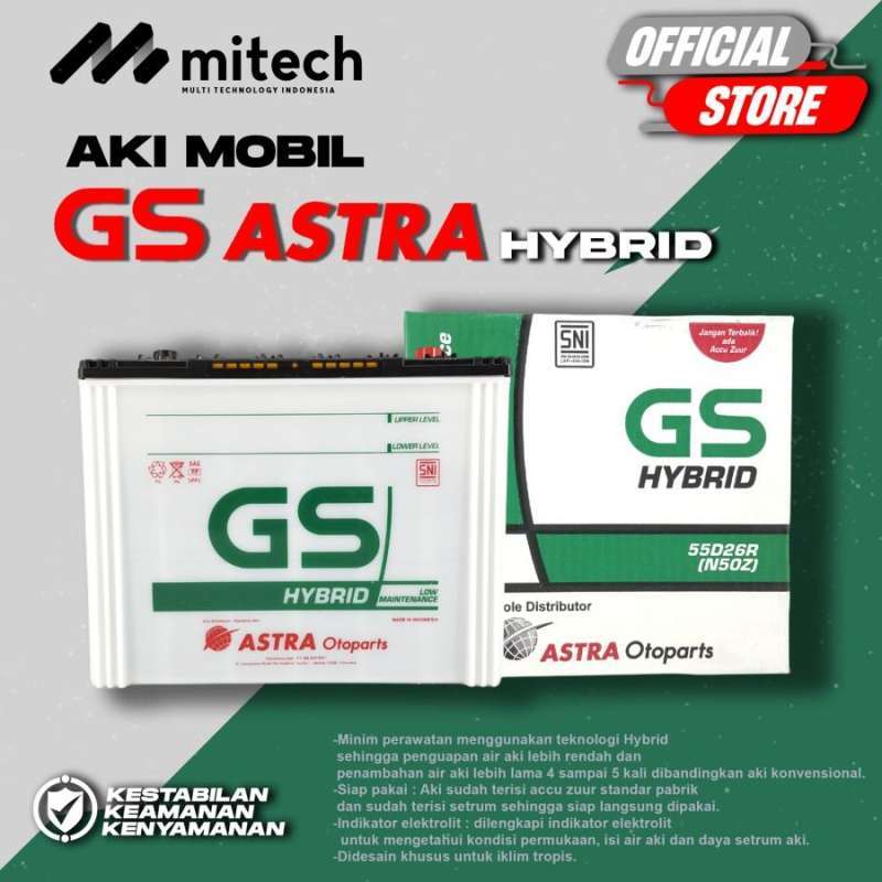 Jual Aki Mobil Colt Diesel GS HYBRID Astra N50Z AKI BASAH 12V / 60Ah di