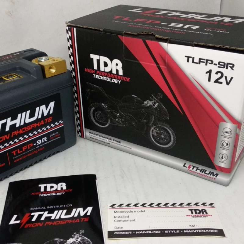 Promo accu motor TDR TLFP 9R 210ccA - battery - aki lithium orinal TDR