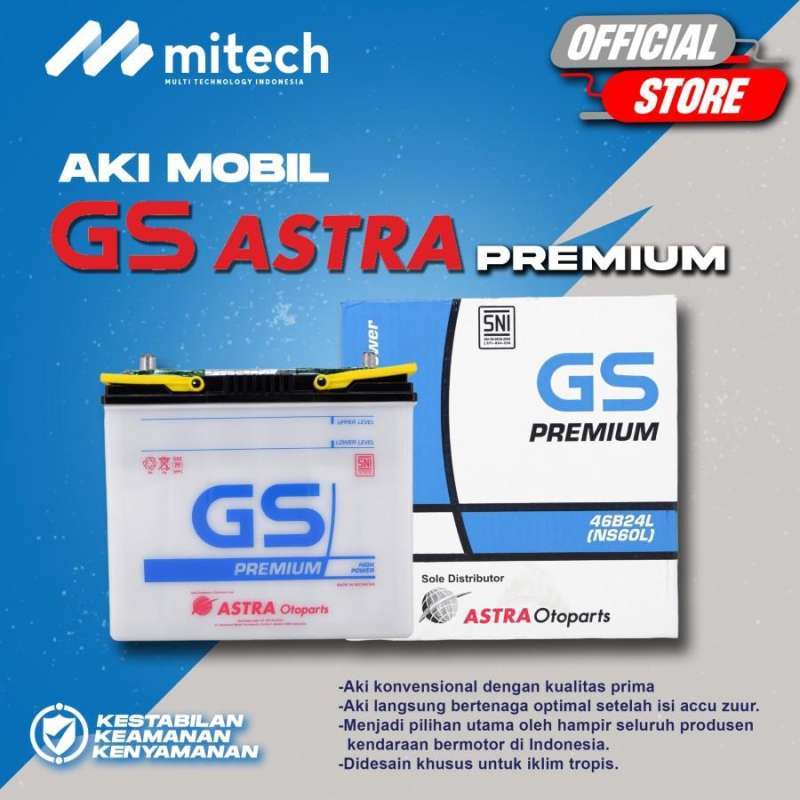 Jual Aki Mobil Suzuki Baleno Matic GS Astra Premium NS60L Aki Basah 12V