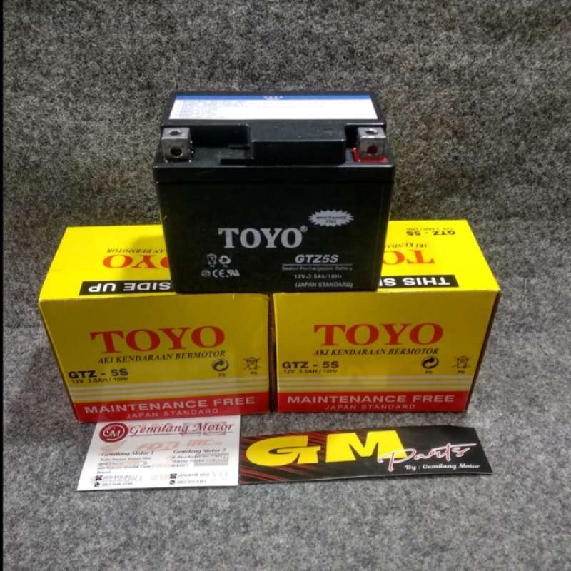 Promo Aki kering MF motor Toyo GTZ5S 100% ORI Karisma Mio Soul Vario