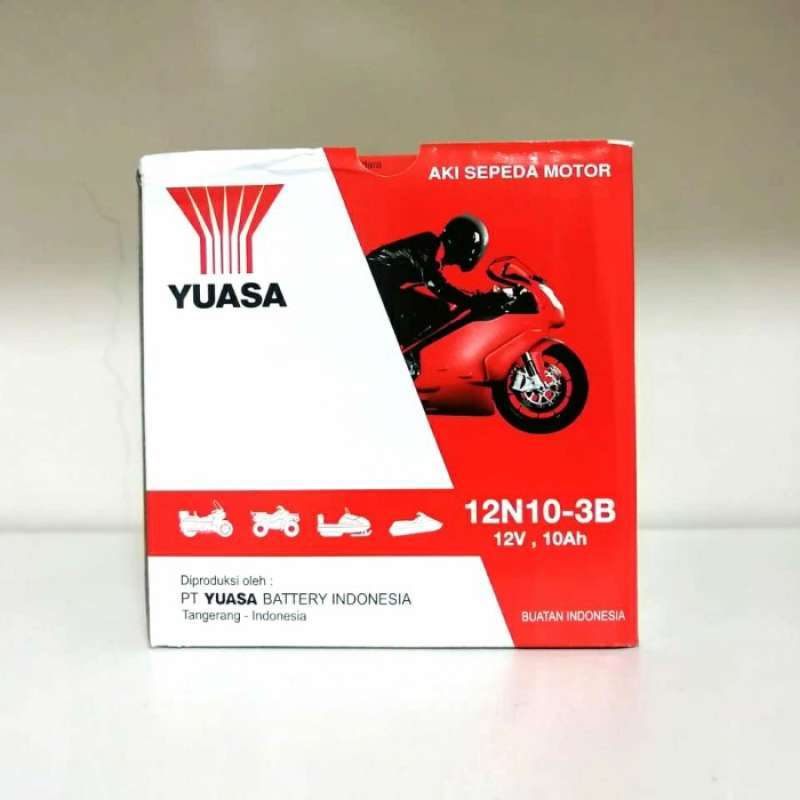 Jual Aki Yuasa 12N10-3B untuk Motor Binter Mercy 12V 10Ah (Aki Basah