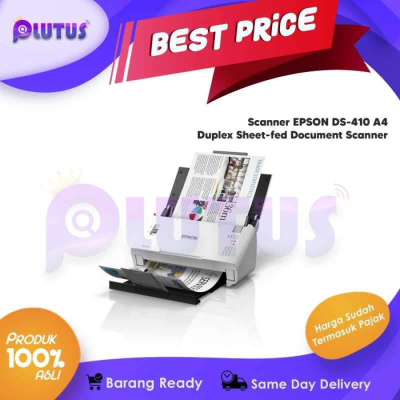 Promo Scanner Epson Workforce Ds-410 A4 Duplex Sheet-Fed Document Ds410 ...