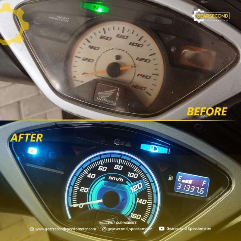 Jual PANEL SPEEDOMETER CUSTOM HONDA SUPRA X 125 GEARSECOND di Seller