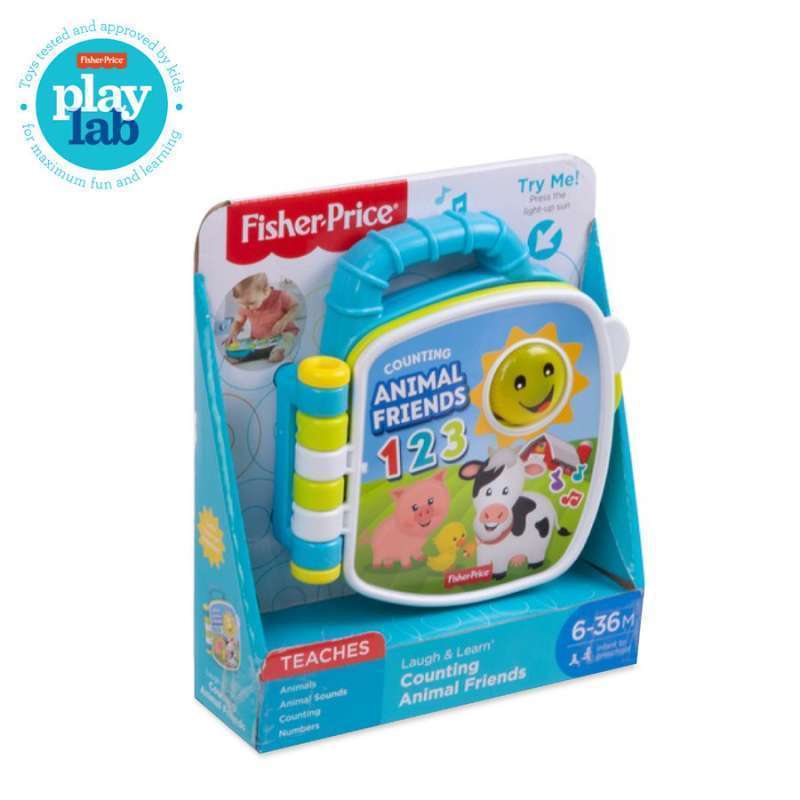 Jual Fisher Price Laugh & Learn Counting Animal Friends Book Original
