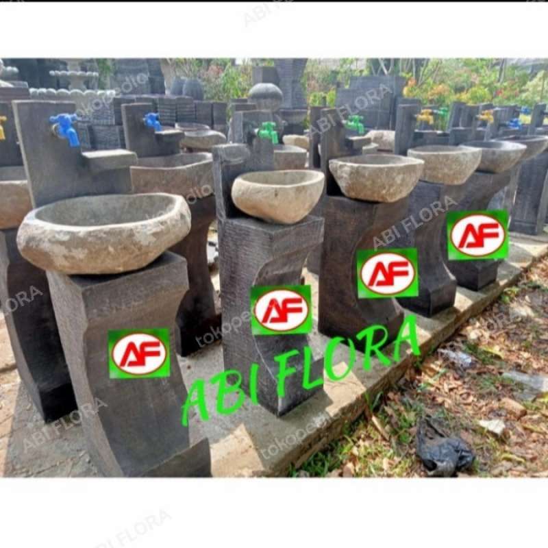 Promo Wastafel Batu Alam Asli / Wastafel Batu / Wastafel Motif Batu