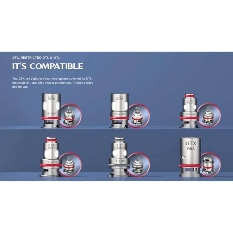 Jual Vaporesso GTX replaceable coils per pack dan GTX RBA Vaporessso ...