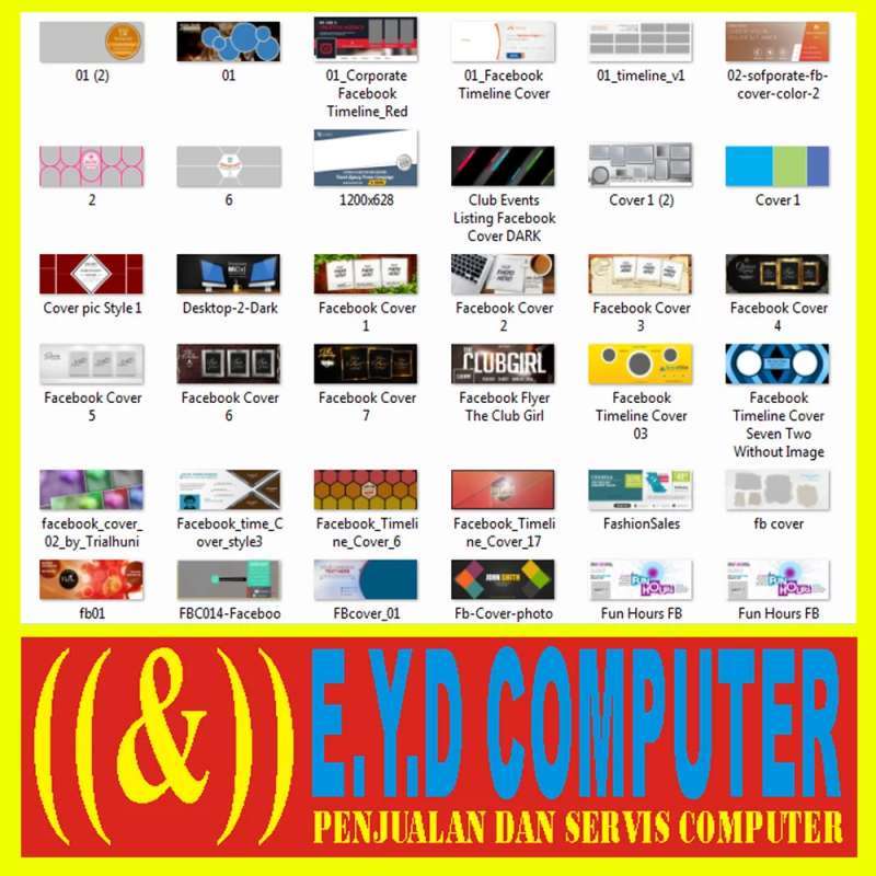 Tujuh Computer Jual Desain Facebook Cover Bundle Editing Psd Photoshop Koleksi ...