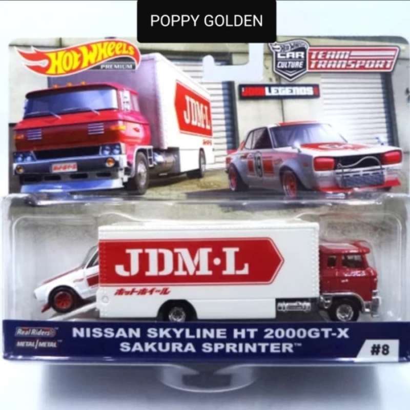 Hot Wheels Team Transport - Nissan Skyline HT 2000GT-X + Sakura N°8 - 1/64 - Neuf