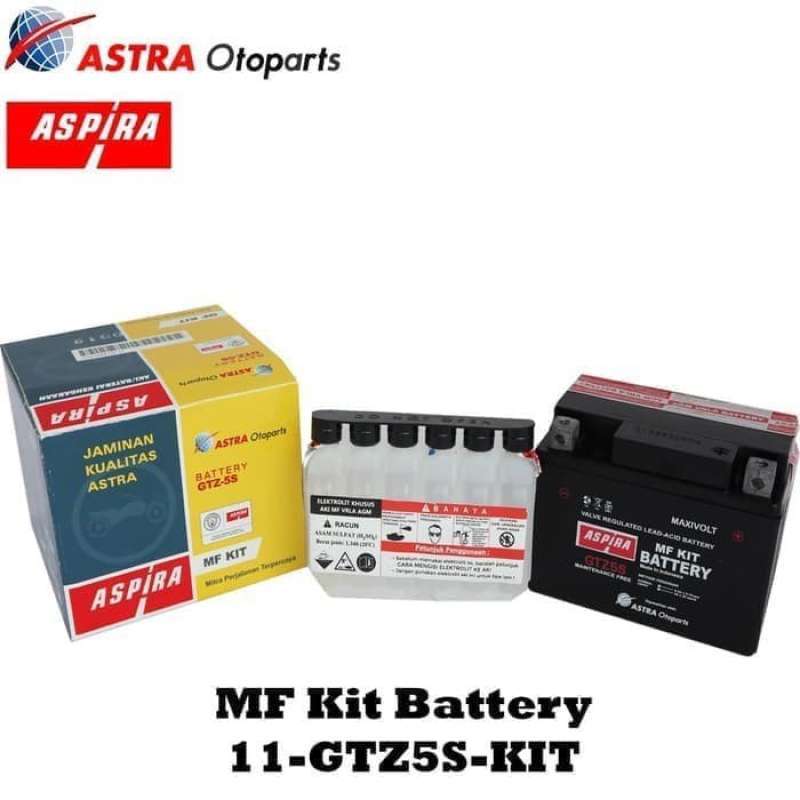 Promo Aki Motor Honda Megapro New Verza Aspira Gtz5S Kit Aki Kering