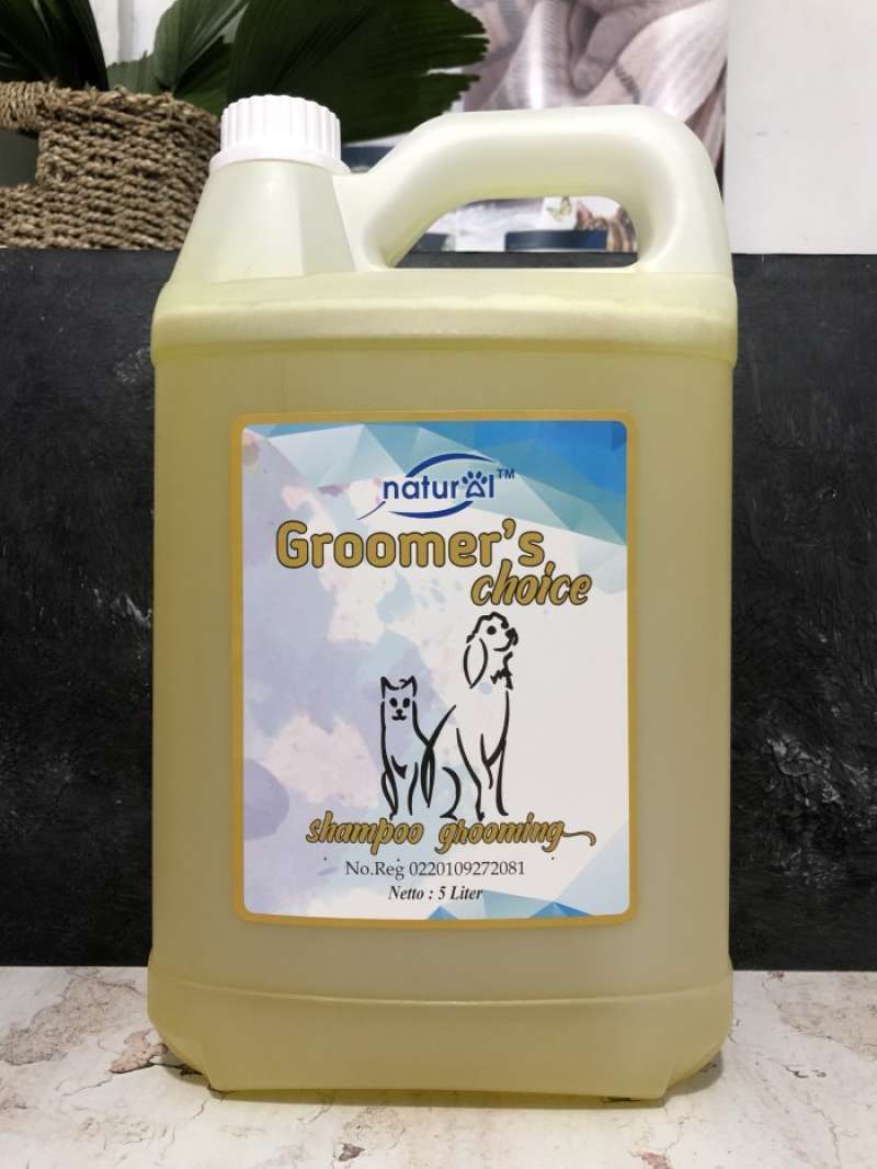 Jual Shampoo Grooming Natural Groomer's Choice 5 liter (orange) di