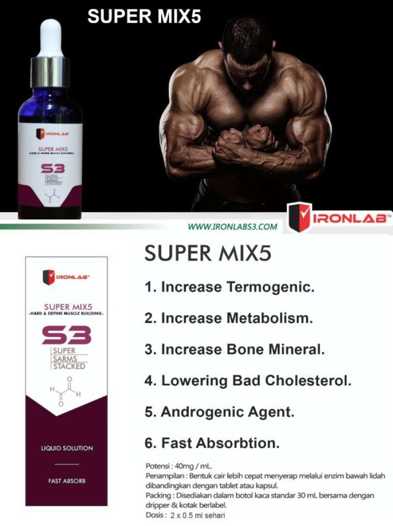 Sarm Rip Mix Jual Sarm Super Mix 5 | 40mg/ml Ironlab S3 Di Seller Zebaa Shop ...