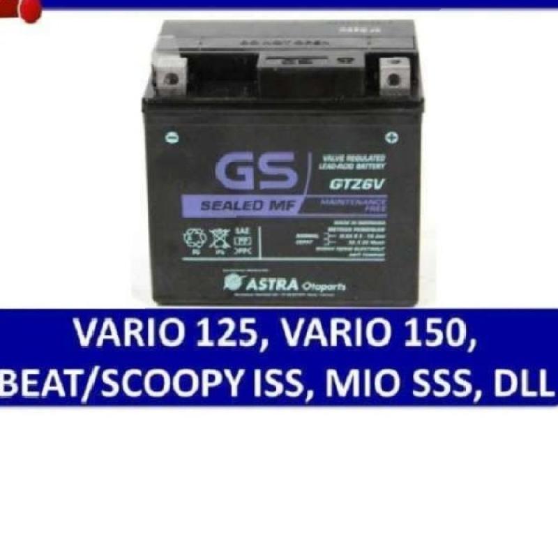 Promo Aki Accu Gs Gtz6v 12v 5ah Aki Kering Motor Vario 125 Vario 150
