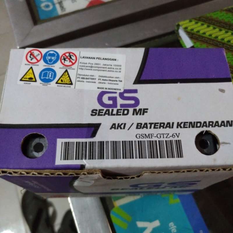 Promo Aki Accu Gs Gtz6v 12v 5ah Aki Kering Motor Vario 125 Vario 150