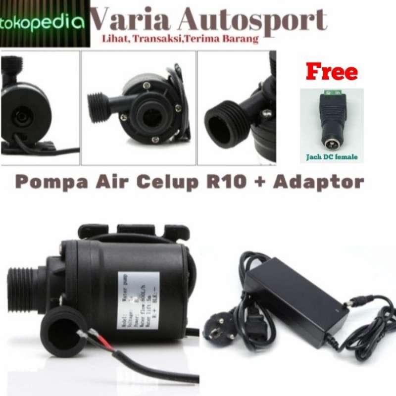 Promo Pompa Air Celup R10 + Adaptor Siap Pakai Diskon 29% di Seller