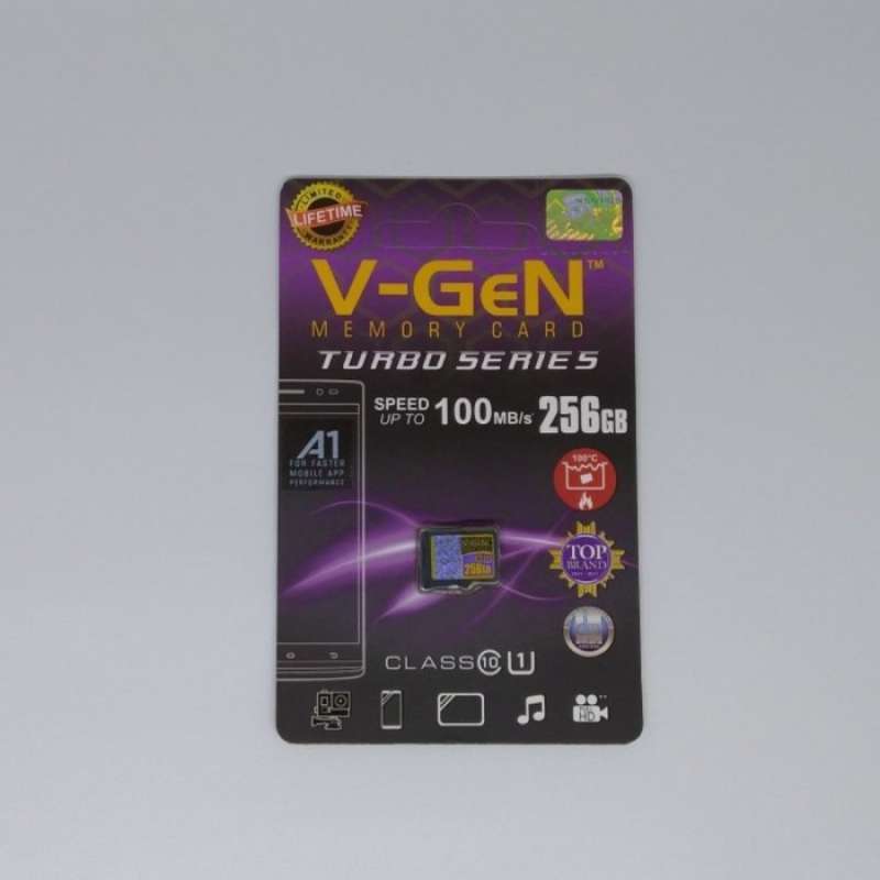 Promo VGeN Micro SD 256 GB A1 Vgen Turbo 100MB/s class 10 Memory Card