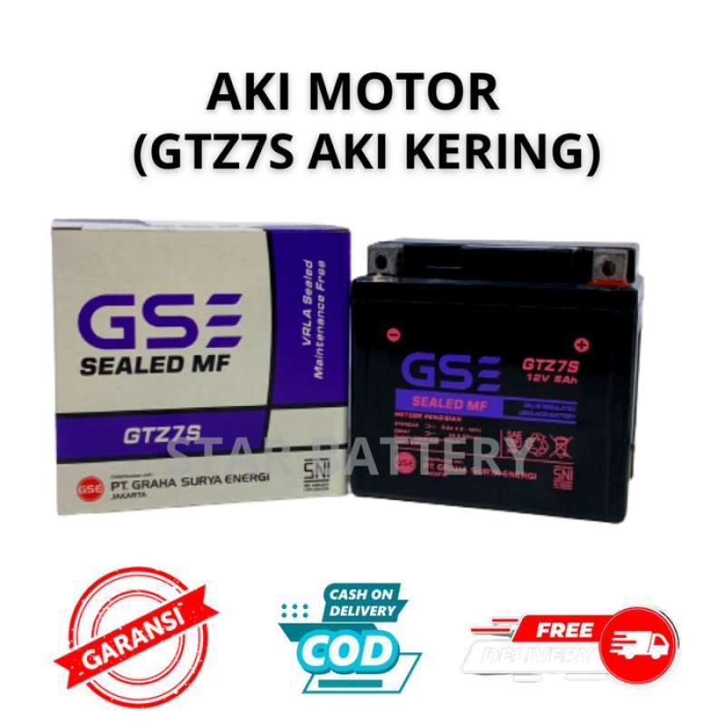 Promo Aki Motor Kawasaki D Tracker D-Tracker 150 Gtz7S Gs E Accu Kering