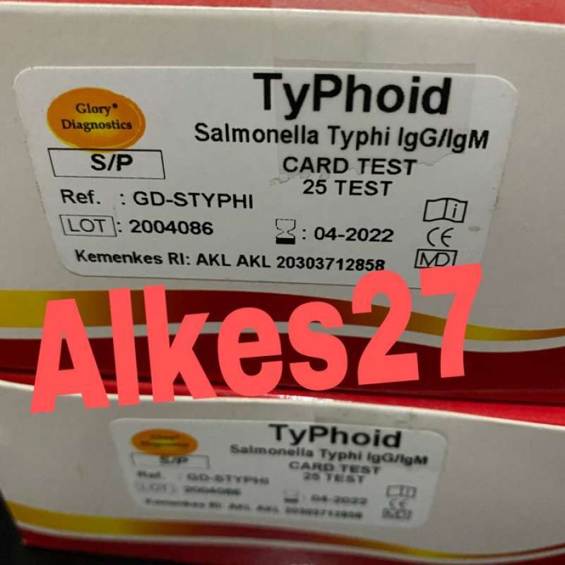 Jual Salmonella Typhi Igg/Igm Card Test 25 Tes Typhoid Glory di Seller ...