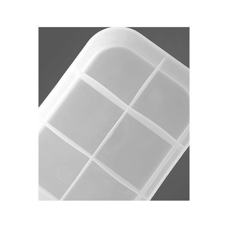 Jual Doff White Organizer Box With Lid Small 6 Grids - Kotak Organizer ...