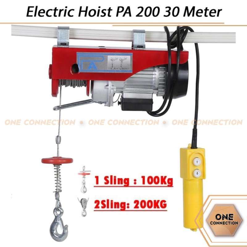 Promo Electric Hoist Mini Wire Hoist Katrol Elektrik PA 200 PA200 30Meter Diskon 23 di