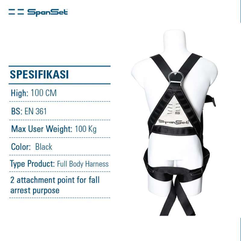 Jual SpanSet Full Body Harness 2 attachment point di Seller Sentral
