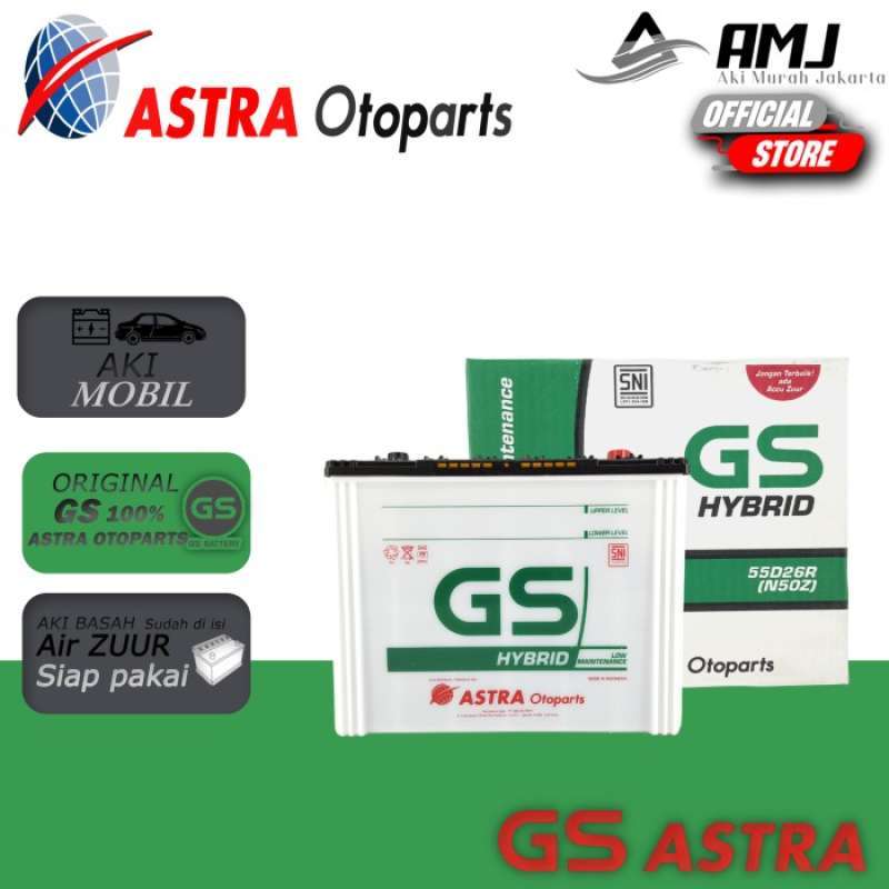 Jual Aki Mobil Kijang Super GS HYBRID Astra N50Z Aki Basah 12V / 60Ah
