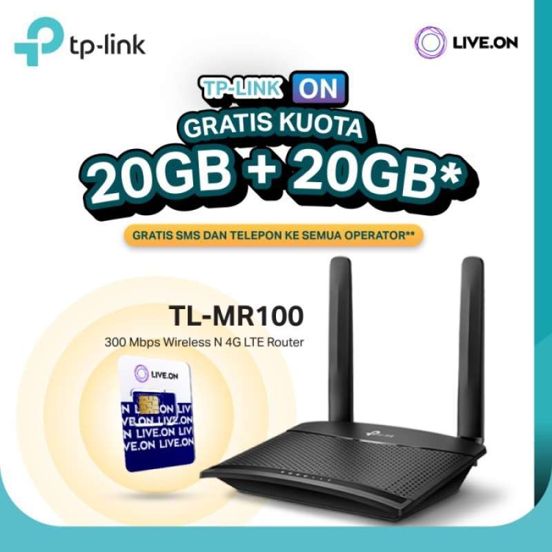 Promo Tp-Link Tl-Mr100 300 Mbps Wireless N 4G Lte Router Tp Link Tl ...