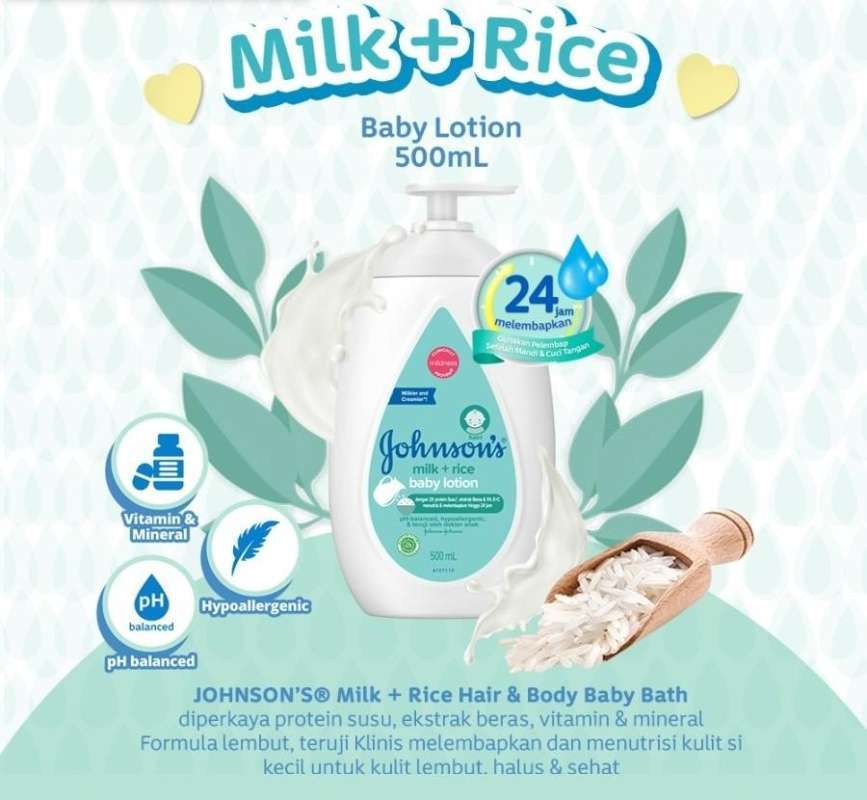Milk Rice Loction Jual Johnson's Milk + Rice Baby Lotion 500 Ml-lotion Baby Di Seller ...