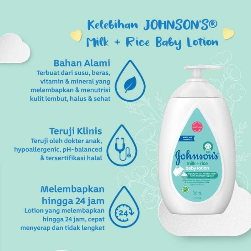 Milk Rice Loction Jual Johnson's Milk + Rice Baby Lotion 500 Ml-lotion Baby Di Seller ...