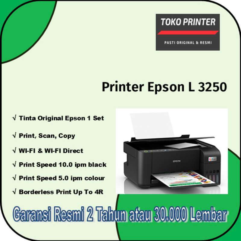 Jual Printer Epson EcoTank L3250 L 3250 A4 WIFI Print Scan Copy di ...
