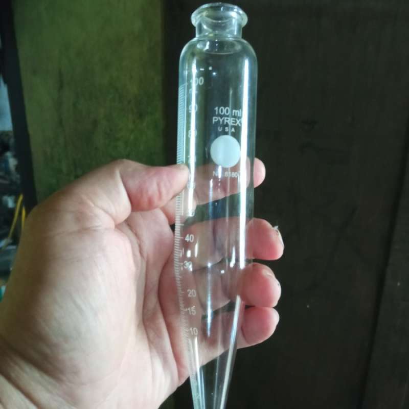 Promo Centrifuge Tube 100ml Pyrex White Graduation Pear Shape Conical ...