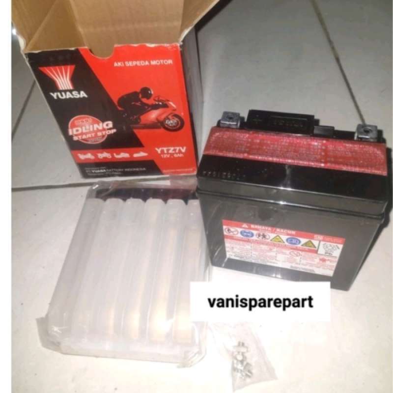 Promo Aki Ytz7V Aerox 155 Satria Fu N Max 150 Asli Yuasa Diskon 23% di