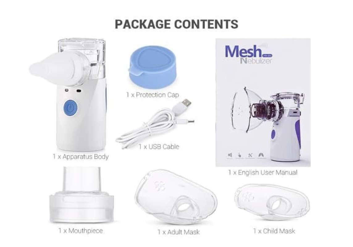 Pod Inhalasi Promo Portable Mesh Nebulizer Alat Uap Asma Inhaler Inhalasi Ym-252 ...