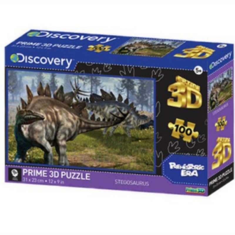 Promo Prime 3D Puzzle Discovery Prehistc Era Stegosaurus 100 Pcs Diskon ...
