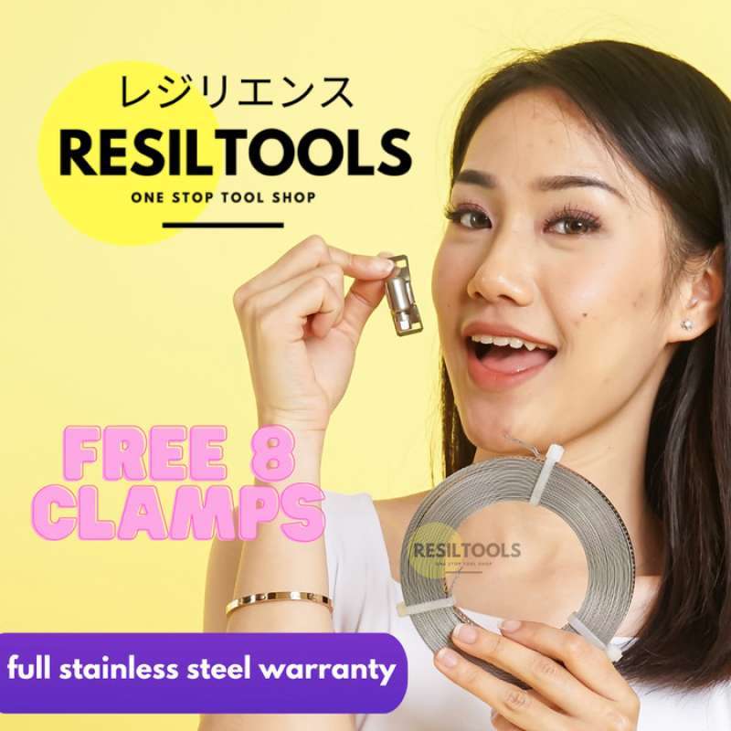 Jual Set Hose Clamp Strapping Stainless 12 Mm Klem Selang Worm Clamp