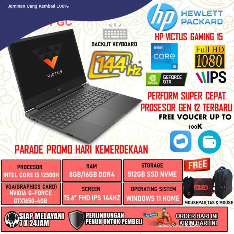 Promo Laptop Gaming Hp Victus 15 Intel Core I5 12450h 512gb Ssd Fhd Ips