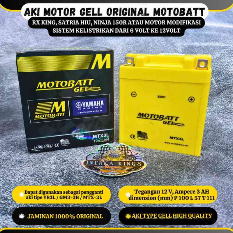 Jual Aki Kering Motobat Untuk Rx King Series Ninja 150 Nsr 150 Satria