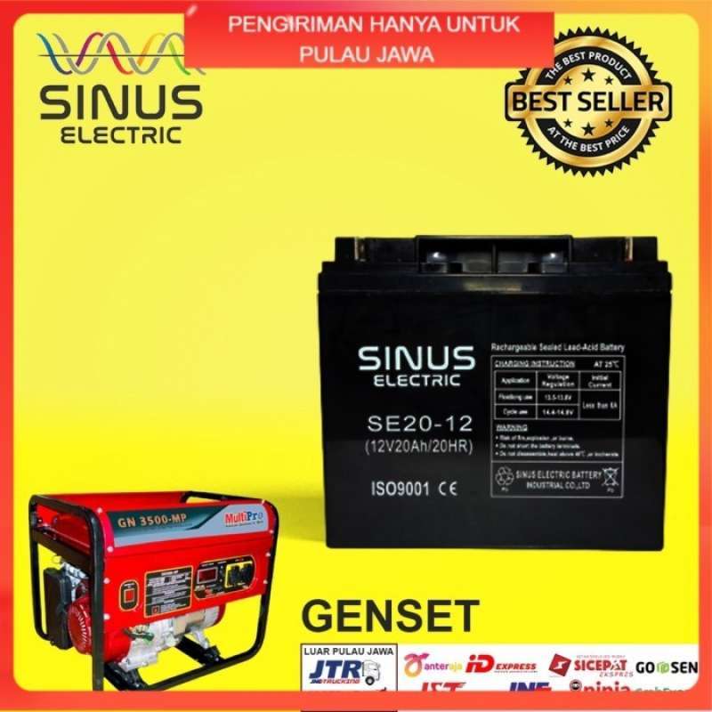 Jual Aki genset 12V 20Ah Aki UPS VRLA SINUS 6-DZF-20 PALING BAGUS di