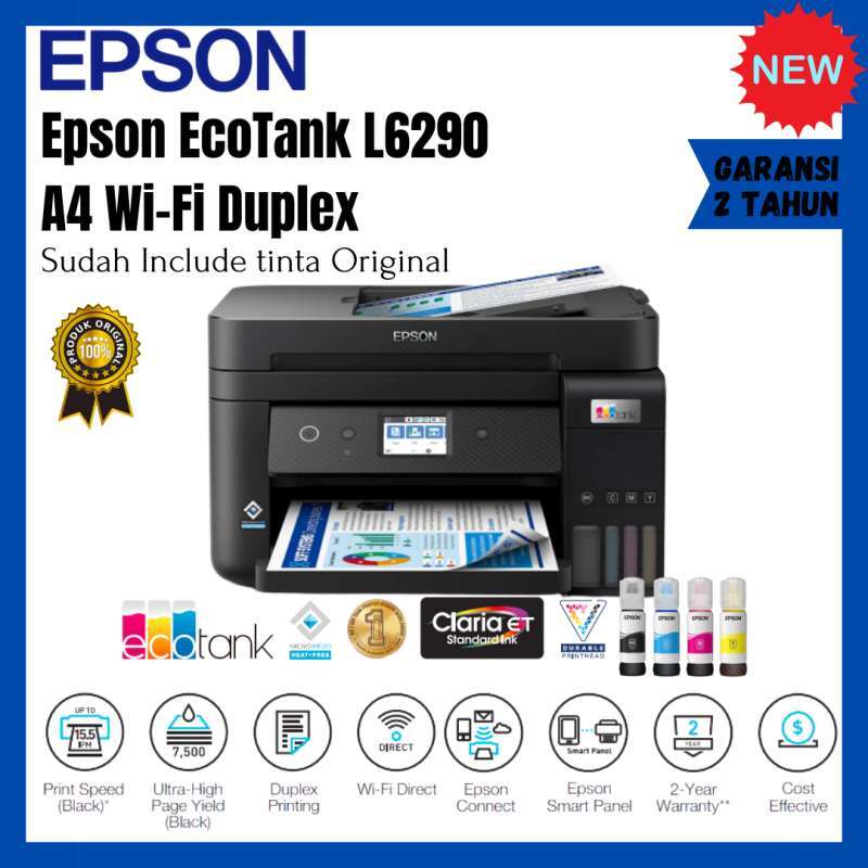 Jual Epson EcoTank L6290 A4 WiFi Duplex AllinOne Printer with ADF di Seller Sutera Tech