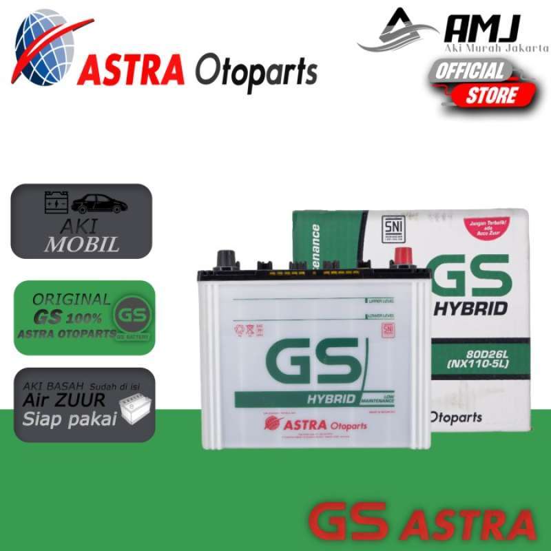 Promo Aki Mobil Triton Gs Hybrid Astra 80d26l Aki Basah 12v 70ah Diskon