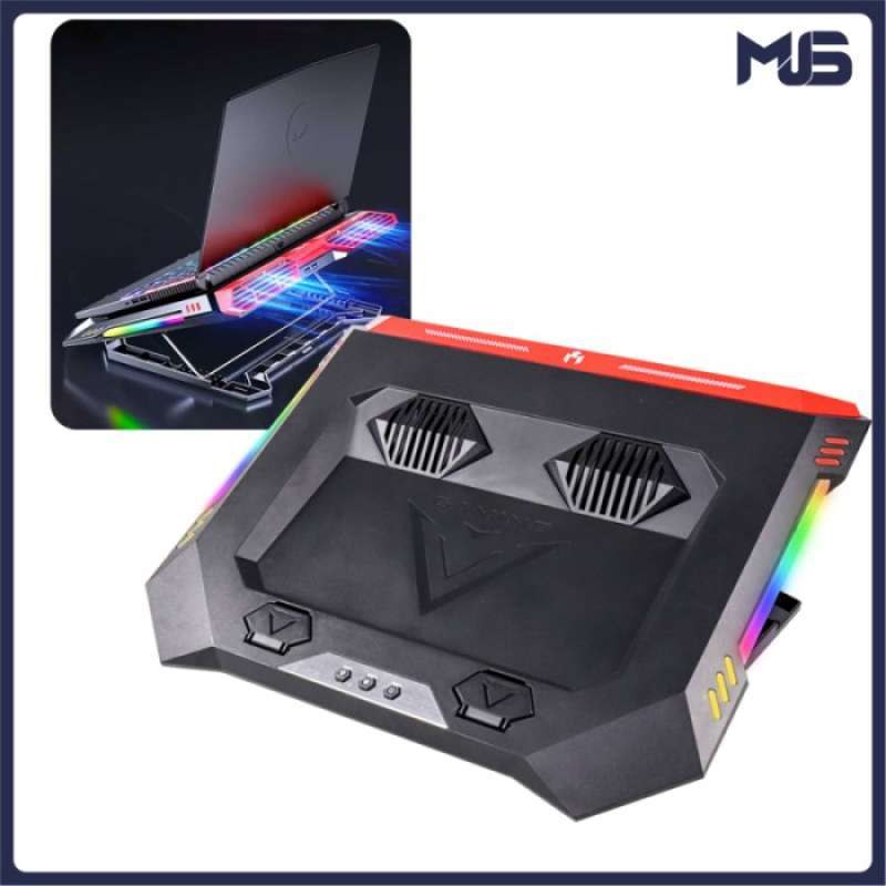 Promo Mc Gaming Cooling Pad Laptop Turbocharged Led Light 2 Fan-Hitam ...