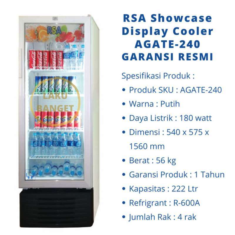 Promo Rsa Showcase Display Cooler Agate-240 Resmi Diskon 3% di Seller