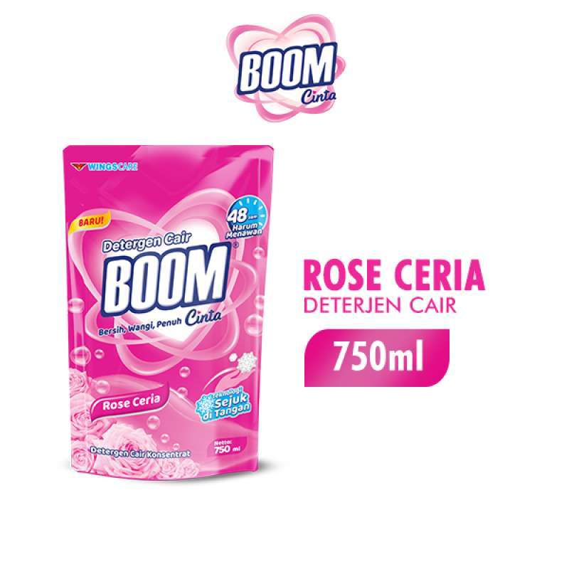Promo Boom Cinta Liquid Detergent Rose Ceria Pouch 750 Ml Diskon 48 Di